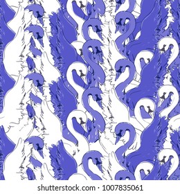 Swan Pattern Seamless