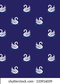 Swan seamless pattern