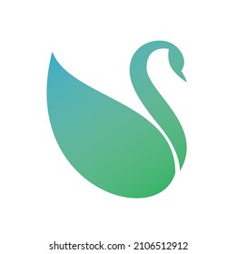 swan shape icon or symbol design