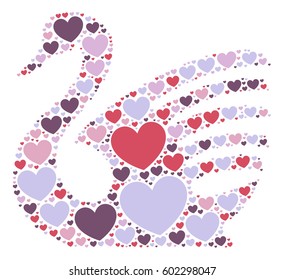 swan shape vector design illustration