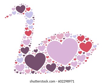swan shape vector design illustration
