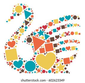 swan shape vector design illustration
