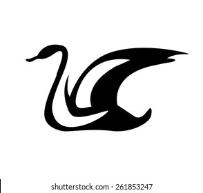 Swan silhouette