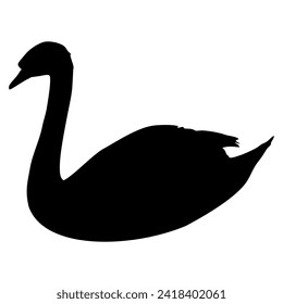 Icono de silueta de cisne. Imagen del vector
