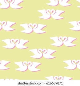 Swan silhouette, pattern, vector, illustration