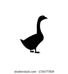 Swan sillhouette. Logo icon vector.