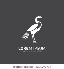 swan, sparrow, stylized vector logo