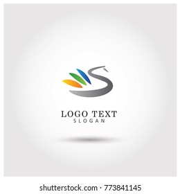 Swan Symbol & Icon Logo Vector Template