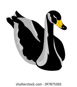 swan symbol vector illustration. 