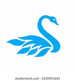 Swan tribal art design symbol graphic vector illustration