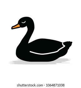 swan vector animal