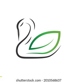 Swan Vector Art logo Design for Business and Company
