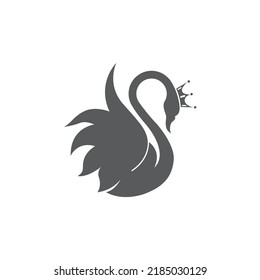 Swan Vector. Beautiful Swan Icon