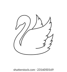 Icono de vector de intercambio. Signo de ilustración de pájaro. Símbolo o logotipo del estanque.