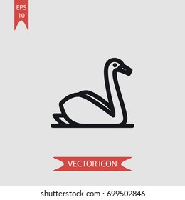 Swan vector icon illustration symbol