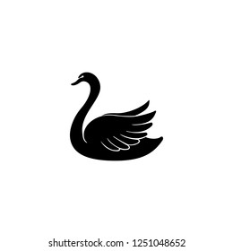 swan vector icon. swan sign on white background. swan icon for web and app