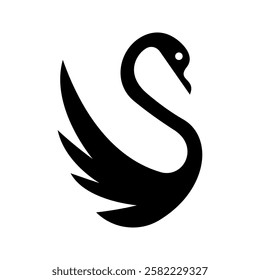 swan vector icon. swan sign on white background. swan icon for web or app