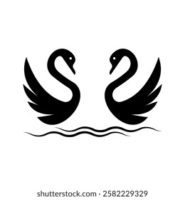 swan vector icon. swan sign on white background. swan icon for web or app
