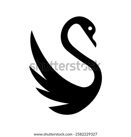 swan vector icon. swan sign on white background. swan icon for web or app