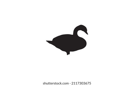 swan vector illustration design black and white