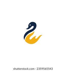 swan vector illustration for icon,symbol or logo. swan template logo