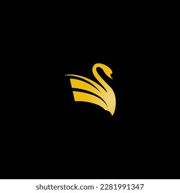 ilustración de vector swan para un símbolo o icono de logotipo. logotipo de plantilla de swan
