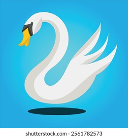 swan vector illustration unique design clean and latest 2025