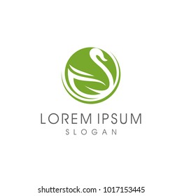 swan vector logo beauty graphic template