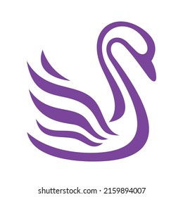 Swan Vector Logo Design Template