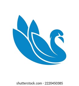 Swan Vector Logo Design Template