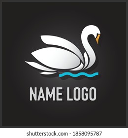 swan vector logo symbol design