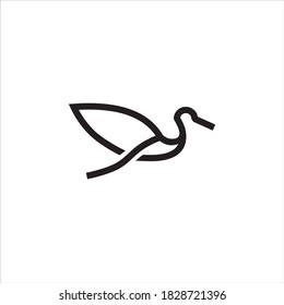 swan vector outline design logo