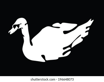 swan vector silhouette