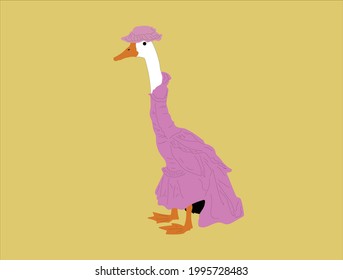 swan wearing royal dress, royal duck, royal goose, swan, animal contest, luxury