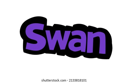 SWAN writing design on white background