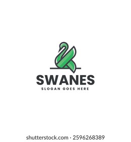 Swanes Simple Mascot Logo Template