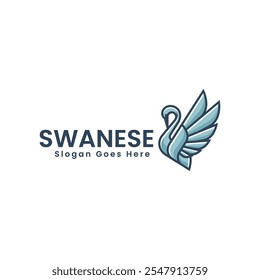 Swanese Simple Mascot Logo Template