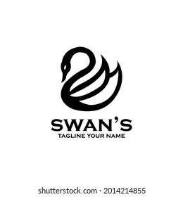 swans animal bird design vector