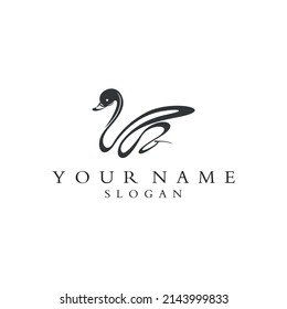 Swans art vector design concept 