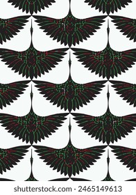 Swans cute seamless pattern. Modern princess swan repetitive texture. Holiday endless background, backdrop. Vector illustration.