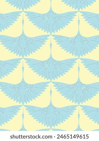 Swans cute seamless pattern. Modern princess swan repetitive texture. Holiday endless background, backdrop. Vector illustration.