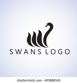 swans  ideas design vector illustration on background