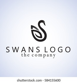 swans ideas design vector illustration on background