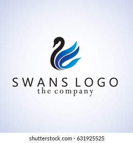 swans ideas design vector illustration on background
