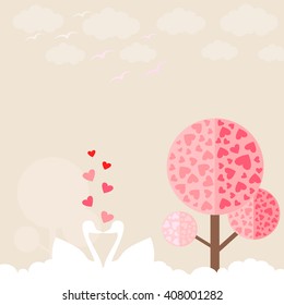 swans in love on the white waves,vector illustration