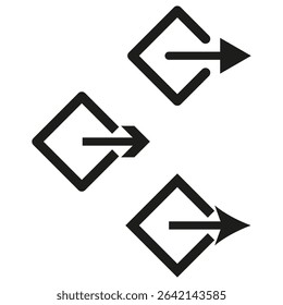 Swap arrow icon. Direction exchange symbol. Flow loop graphic. Vector rotation sign.