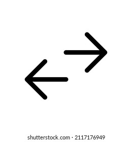 swap arrow icon vector isolated on white background