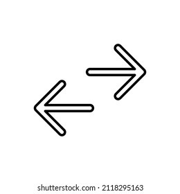 vector de icono de flecha de intercambio aislado en fondo blanco