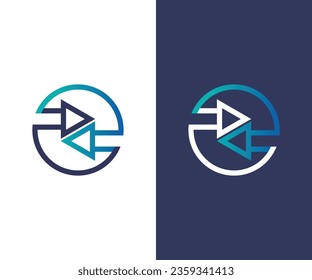 swap arrow logo design vector template