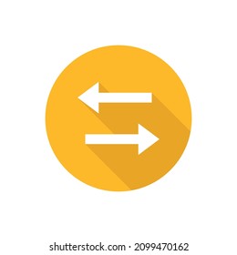 Swap arrows flat icon with shadow